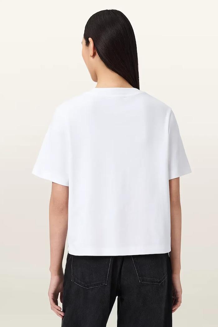 Tricou Avelle pentru femei din bumbac alb lejer