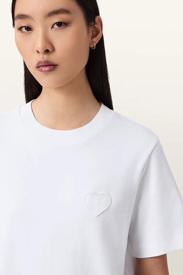 Tricou Avelle pentru femei din bumbac alb lejer