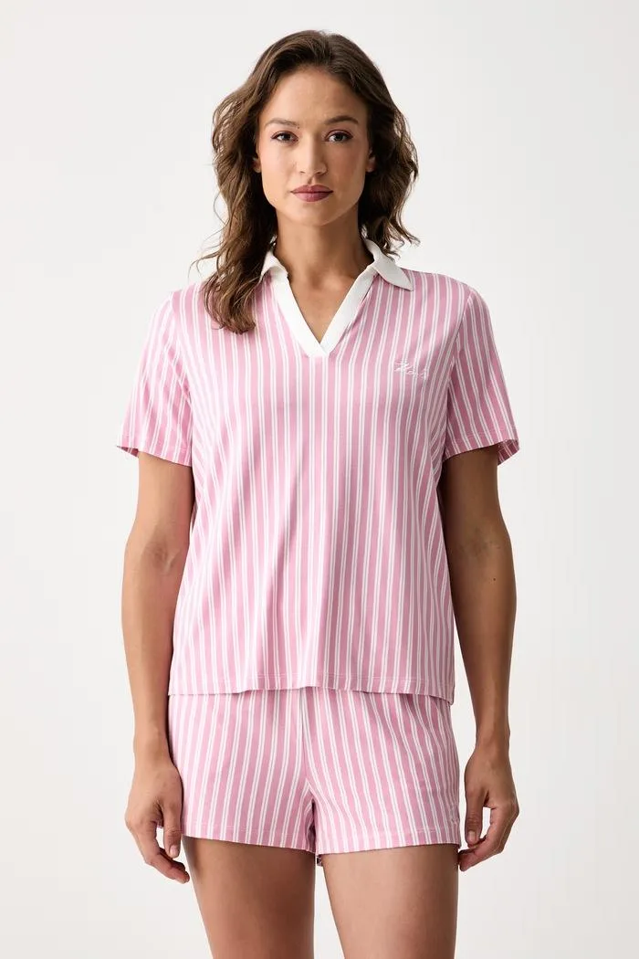 Pijama Avelle din două piese cu vâscoză roz