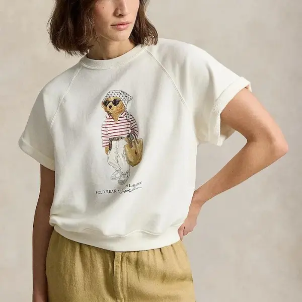 Tricou Avelle pentru femei din bumbac alb - Alb