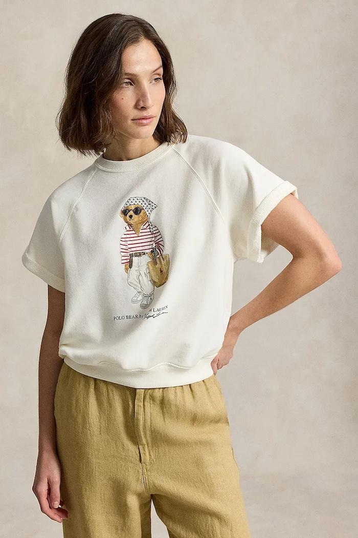 Tricou Avelle pentru femei din bumbac alb