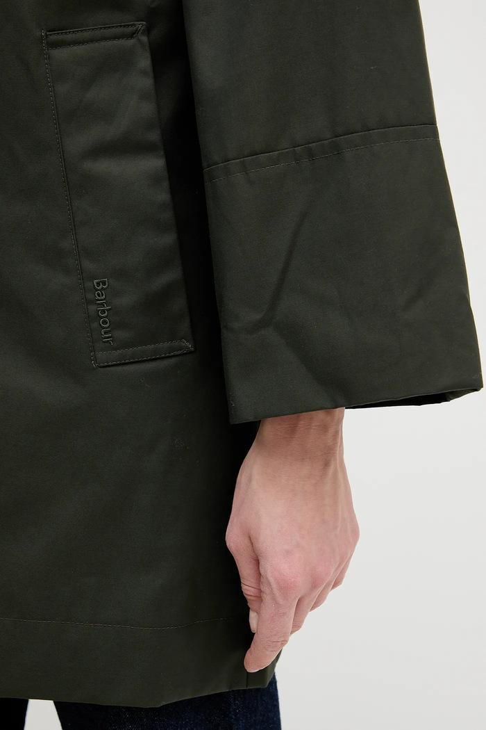 Palton Avelle din material neted verde
