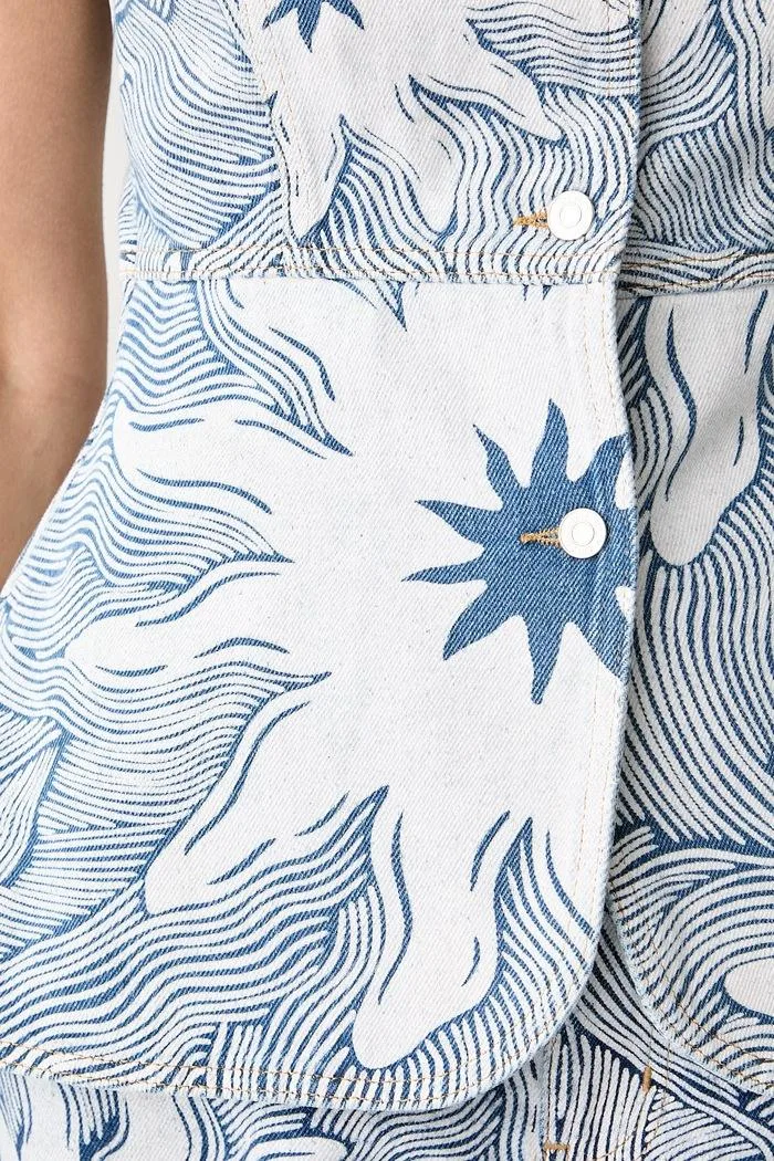 Vestă Avelle din denim albastră