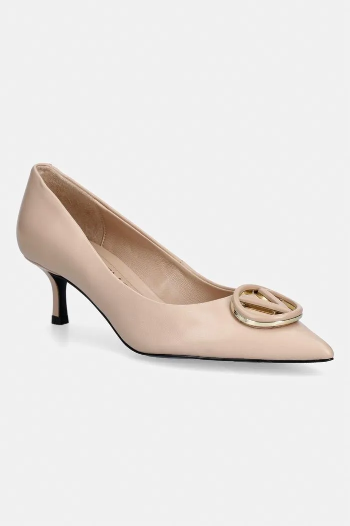 Pantofi Avelle stiletto din piele bej