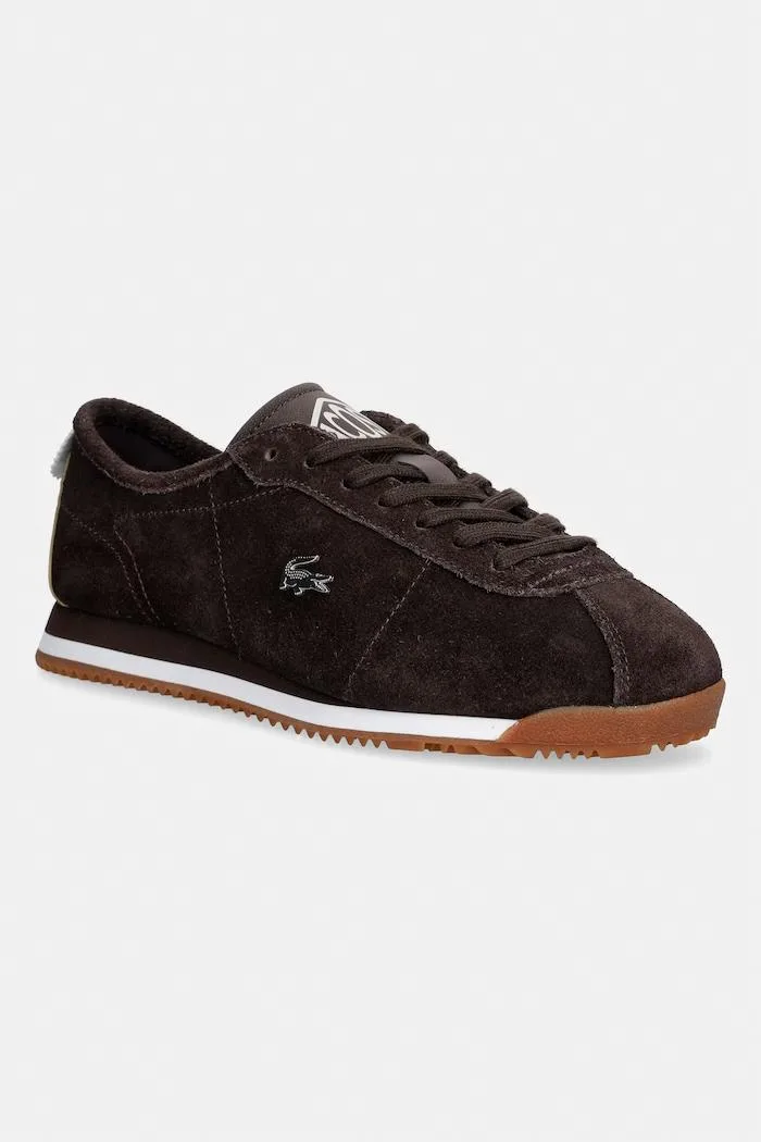 Sneakers Avelle din piele întoarsă maro