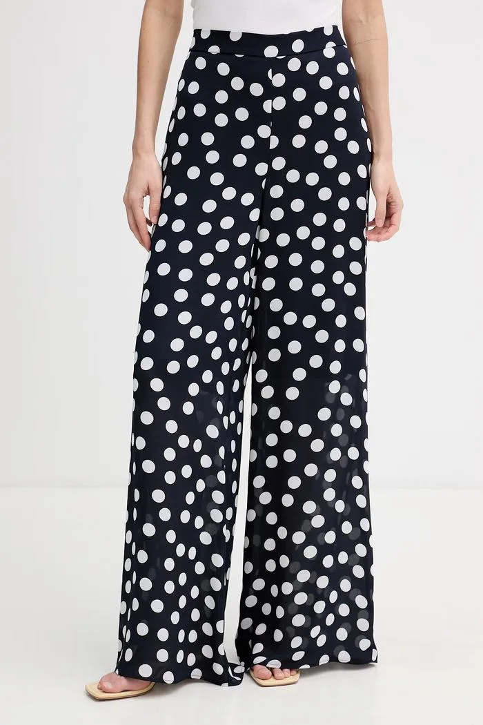 Pantaloni Avelle wide leg pentru femei bleumarin
