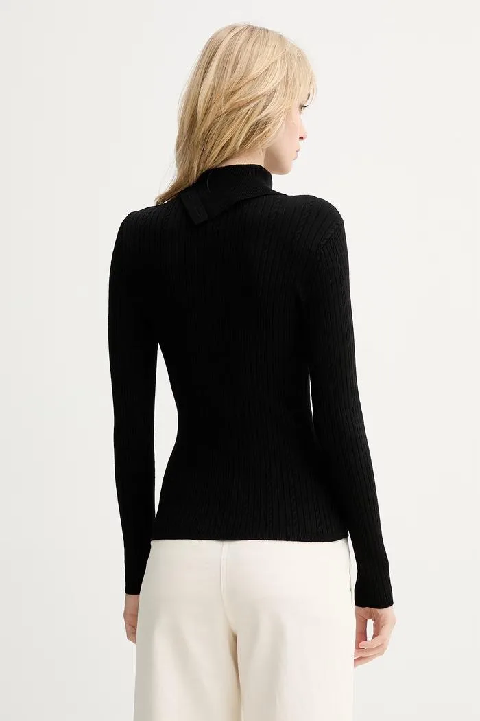 Pulover Avelle pentru femei din tricot negru
