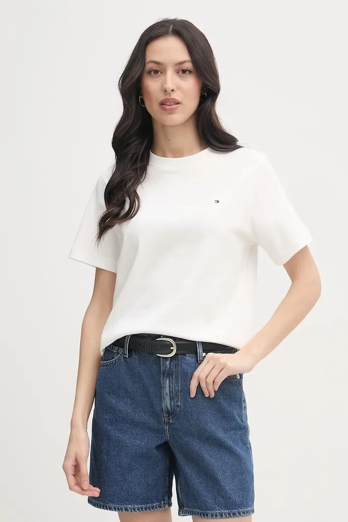 Tricou Avelle pentru femei din bumbac bej
