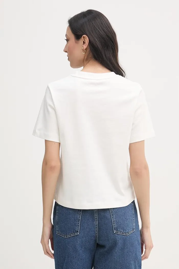 Tricou Avelle pentru femei din bumbac bej