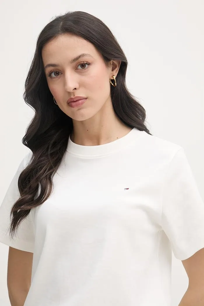 Tricou Avelle pentru femei din bumbac bej