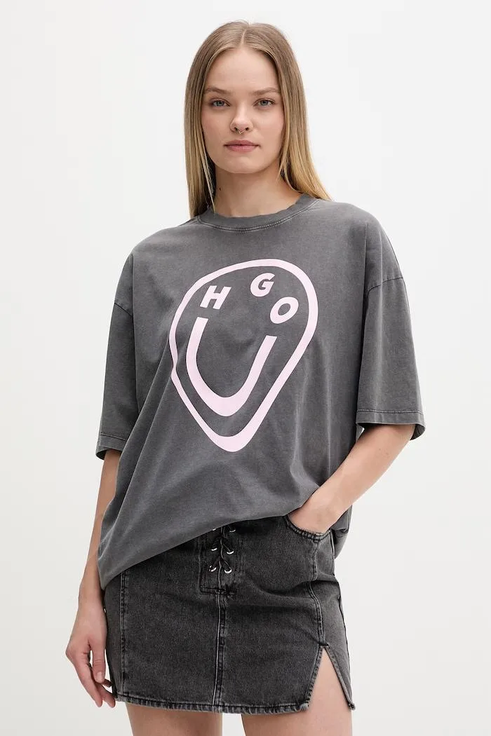 Tricou Avelle pentru femei din bumbac gri