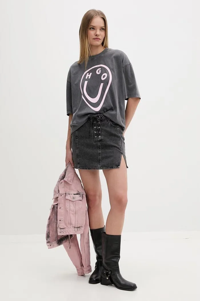 Tricou Avelle pentru femei din bumbac gri