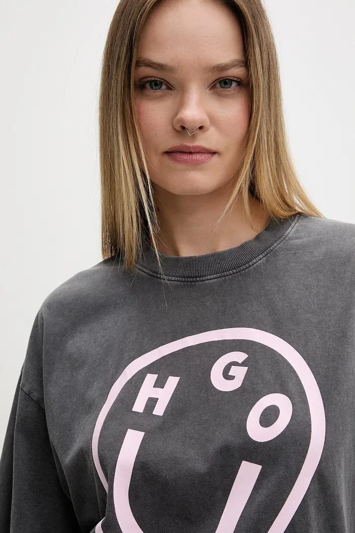 Tricou Avelle pentru femei din bumbac gri